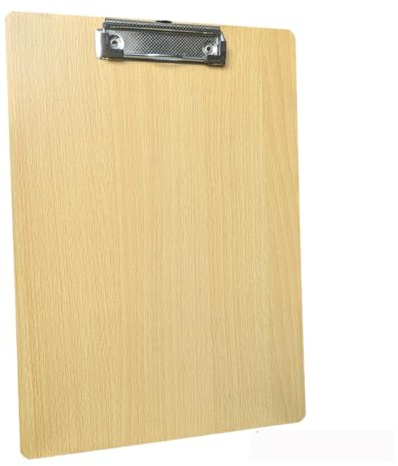 MIDHILL® Porte-bloc A4, planche en bois dur solide avec poignée à ressort robuste et trou de suspension dissimulé, planches à clip en bois durable pour la maison et le bureau