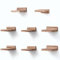PHOENANCEE kleine schwebende Regale für Wand, ８er-Set, quadratisches Holzregal, hängende Mini-Regaldekoration für Schlafzimmer, Wohnzimmer, 10.2cmX10.2X4cm(Karbonisiertes)