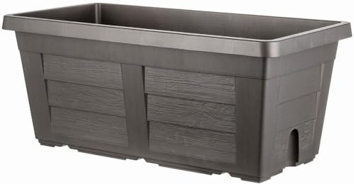 1PEZZO FIORIERA RETTANGOLARE LEGNO Col. Antracite cm. 80x40x34 h