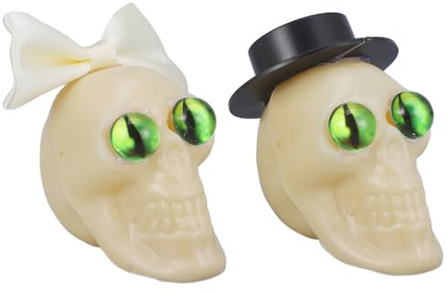 GRIRIW Halloween Schädelmodell 1 Paar Kunststoff Deko Realistisch für Feier