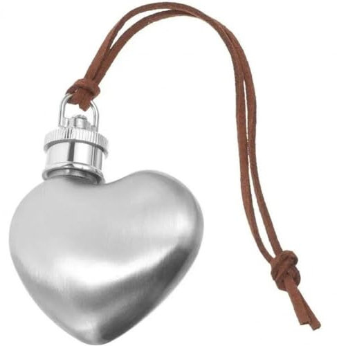 Tsffae 1 Pc Mini Flachmann Tragbare Tasche Edelstahl Flachmann Herz Form Wein Whiskey Alkohol Flasche Kleine Flachmann Geschenk Für Frauen