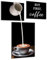 burkfeeg Kaffee Bar Wanddeko, 3 Stück Küche Poster Küchenbilder Esszimmer Dekor Wandbilder Modern Schwarz Weiß Leinwand Bild Wohnzimmer Bilder?Ohne Rahmenß