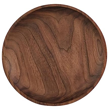 GREENADSCAPE 1Stk Essteller aus Holz Sushi-Serviertablett Tisch tablett Geschirr Tablett Obsttablett Obstteller Holz tablett holzpallets Snack-Tablett Snackteller Schwarze Walnuss Coffee
