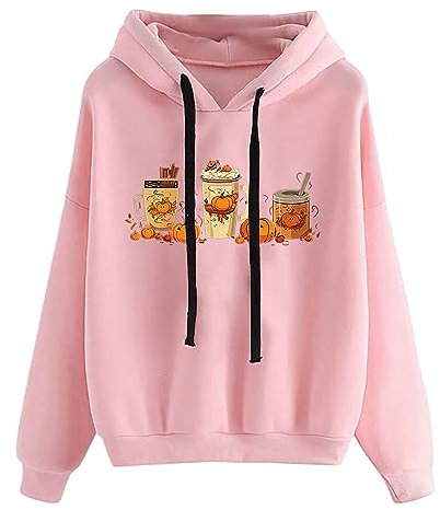 Chanpning Halloween Kapuzenpullover Damen Trendy Winterpullover Bequeme Bluse Outdoor Blusen Elegante Sweatshirt Für Damen Rundhals Tops Vintage Partywear Lustig Streetwear Halloween Sweatshirt Damen