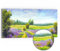 DEQORI Leinwandbild Hybrid | Motiv Wiese mit Gladiolen | Design Canvas 60x30 cm | Leinwand Bild flach & modern mit Glas | Wandbild für Wohnzimmer, Schlafzimmer, Flur & Küche