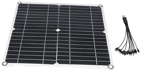 POPETPOP 1satz Monokristallines Solarzellenpanel Mit Laderegler Für Batterien Tragbar Für Camping Und Outdoor-aktivitäten Schwarz