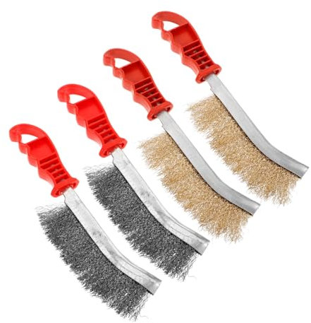 DIYEAH 4pcs Multi-function Bbq Wire Brush Grill Cleaner Camping Grill Scrubber Reusable Barbecue Brush for Pizza Oven Cleaning