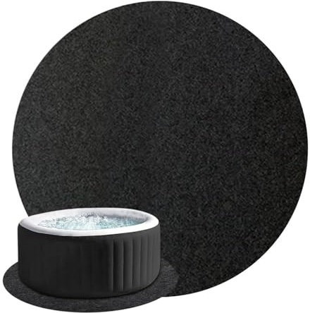 Rrlihjgu 370 Cm Épais Imperméable Et Gonflable pour Spa,Antidérapant Absorbant Grand Format Rond,Tapis Gonflable pour Spa, Absorbant Et Portable Piscines, Barbecue Terrasses