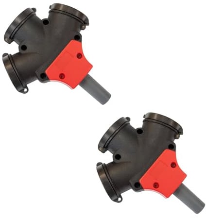 RASMACOR | Pack 2 unidades Base Multiple Exterior 3 Tomas 16 A 2P+T 250 V IP44 | Material PP Libre de Halogenos | Potencia Máx. 3680 W | Resistente al Fuego 750°C & al Calor 70/125°C