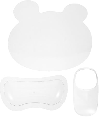 SHINEOFI 3pcs Desk Pad Hand Pad Office Wrist Protector Small Mousepad Wrist Rest Armrest Hard Large Gaming Cork Laptop Computer TPU Transparent