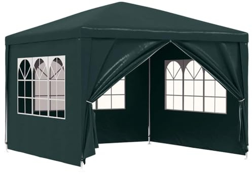 Partyzelt mit Edelstahlrahmen & Reißverschlusstür, Wasserdichter Schuppen mit Dekorative Transparente Fenster für Partys Camping, Weiß 900 x 300 x 255 cm Polyester