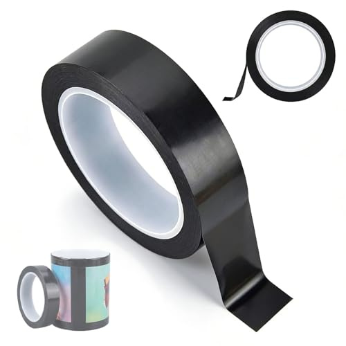 Cloxtralon Kapton Tape, 18mm x 66m Matt Schwarz Polyimid Isolierband, Hitzebeständiges Klebeband für Elektronik, 3D-Drucker, Löten, Sublimation und Isolierenden Leiterplatten