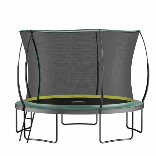 Kinetic Trampolin 366cm Kinetic Sports Trampolin Mit Sicherheitsnetz Mit ReißVerschluss Wasserabweisend Kleines Trampolin Outdoor FüR Kinder Und Erwachsene
