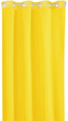 Bestlivings Blickdichte Gardine mit Ösen (140x245 cm/Gelb), in vielen Variationen