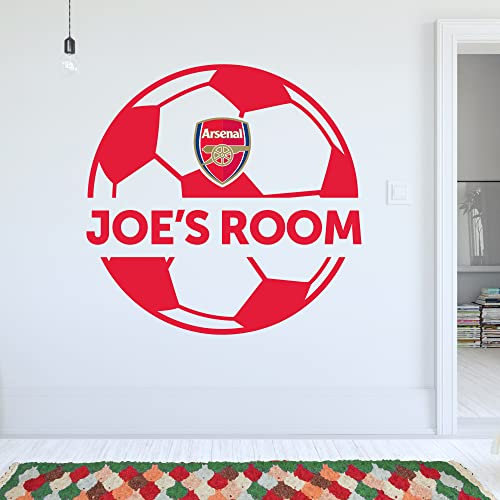 Beautiful Game Arsenal Football Club Official Personalised Name & Ball Wall Sticker (90cm)