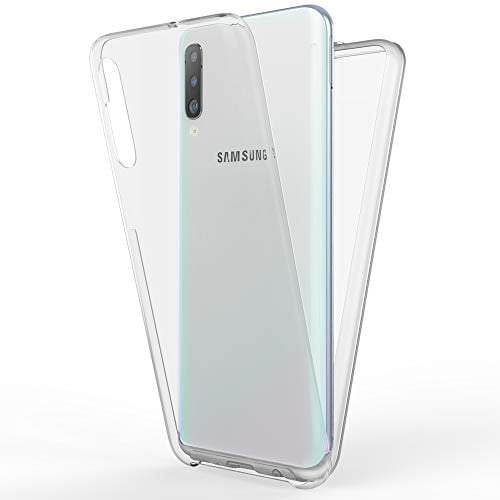 NALIA 360 Grad Handyhülle kompatibel mit Samsung Galaxy A50, Full-Cover Silikon Bumper mit Displayschutz vorne Hardcase hinten, Hülle Komplettschutz Dünn Fullbody Case Handy-Tasche