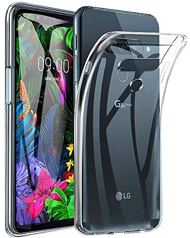 REY Transparent Silikonhülle TPU für LG G8s THINQ, Handyhülle Premium Kratzfest TPU Durchsichtige Schutzhülle, Ultradünne 0,33 mm