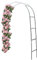 Witterungsbeständiger Rosenbogen Grün 240x140x36cm aus pulverbeschichtetem Metall Pergola Rankhilfe Rankgitter Torbogen