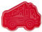 Städter 171879 Feuerwehrauto Ausstecher, Kunststoff, Rot, 6,5cm