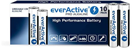 everActive AAA Batterien 200er Pack, Pro Alkaline, Micro LR03 R03 1.5V, höchster Leistung, 10 Jahre Haltbarkeit, 200 Stück