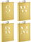 4 Pieces Personalised Hip Flasks for Groomsmen Gifts, 8oz Engraved Alcohol Flasks for Wedding, Customised Whisky Hip Flask for Bachelor Stag Party, Father of The Bride Gifts (Gold)