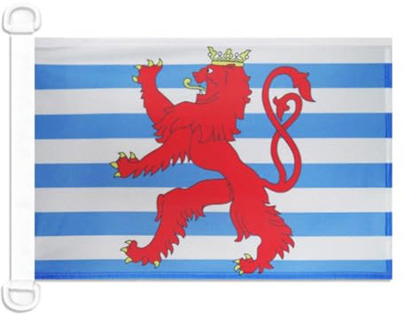 AZ FLAG Bootsflagge Luxemburg Handelsflagge 45x30cm, Aussenverwendung Luxemburgische Nationalflagge Bootsfahne Aus Gestricktem Polyester Plastikringen