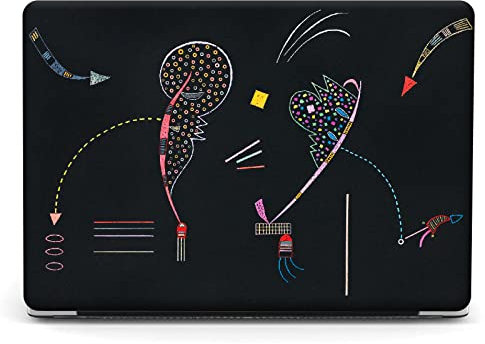 Berkin Arts für MacBook Air 13,6 Zoll Gehäuse A3240 A3113 A2681 (M4 M3 M2) 2025 2024-2022 Release mit Liquid Retina Display Tastaturschutz & Naive Kunst Illustriert (Wassily Kandinsky-Zwei Seiten)