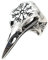 GAUEIOUR Crow Skull Rings,Vintage Viking Jewelry, Punk Crow Skull Ring for Men Women, Animal Amulet Copper Jewelry, Unisex, Vintage Jewelry Gift (Silver Model)