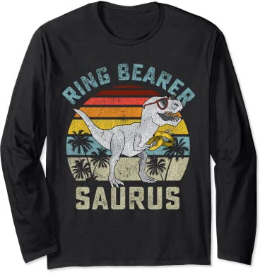 Ring Träger Saurus Dinosaurier Hochzeit T Rex Ring Sicherheit Jungen Langarmshirt