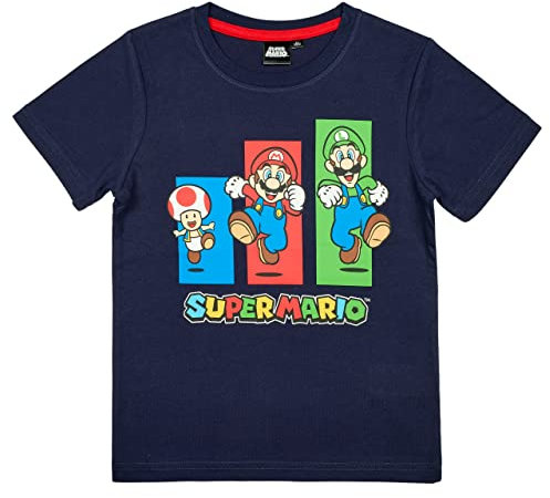 Super Mario T-Shirt (Dunkelblau 104)