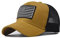 Sporty Trucker Mesh Baseballcap U.S.A. Flag Fahne USA Vintage Style Used Washed Look Retro Amerika (gelb)