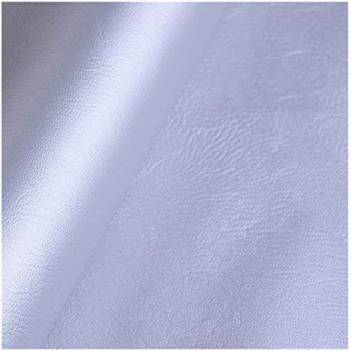 Leder Stoff Silber Kunstleder Stoff, 0,7mm Dicke Polster Handwerk DIY PU Material Lederbehandlung Ermöglicht Es Ihnen, Multi-Size-Vinyl Leder Anzupassen(Size:4M)