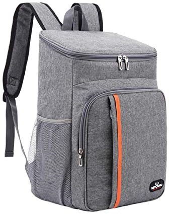 NUZAMAS Insulated Lunch Cooler Backpack Bag 18L Waterproof Picnic Backpack Womens Mens Hot Cold Freezer Dring Storage Food Container for Travel Fishing Hiking Beach School Office Camping BBQ