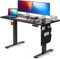 Marsail Höhenverstellbarer Schreibtisch, Elektrischer Höhenverstellbarer Schreibtisch mit Storage Tasche, Stehpult für Home Office Computertisch Speicher Voreinstellung mit Kopfhörerhaken, 120 x 60 cm