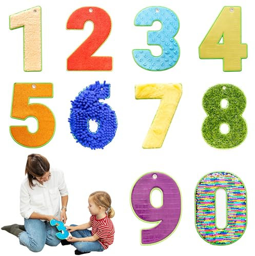 Tapis Sensorielles Pour Enfants | Tapis Sensoriels Pour Enfants Autistes | Tapis Sensorielles | Exploration Multisensorielle | Jouets A Texture | Jouets Troubles Sensoriels Jeux Tactiles (Numbers)