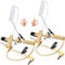 HYS Ohrhörer Schallschlauch 3,5 mm transparent inkl. Halteclip höre nur zu In-Ear Kopfhörer Security Headset für Funkgerät (Beige, 2*Ohrhöre+1 Paar mittelgroße Ohrmuscheln)