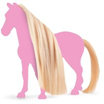 Schleich | Haare Beauty Horses Blond 42650 | Zubehör | 2 Teile | detailgetreues Pferdespielzeug | Geschenk für Mädchen und Jungen