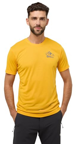 Jack Wolfskin Herren Vonnan Graphic M T-Shirt, Fresh Orange, M EU