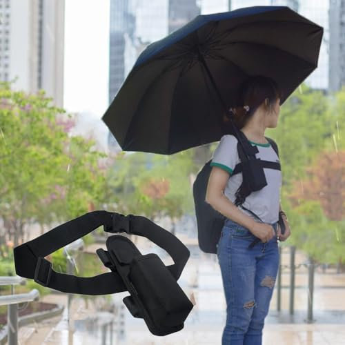 CHOYTONG Sangle de Support de Parapluie Mains Libres pour Sac à Dos, Support de Parapluie Portable, s'adapte à la Plupart des parapluies pliants