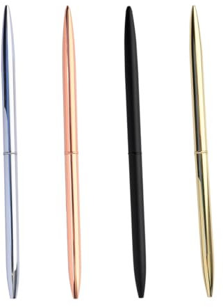 Thyonta Metal Ballpoint Pen Set - 4 PCS in Sleek Black, Gold, Silver, Rose Gold Colors for Any Occasion