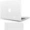 KEROM Clear Glitter Case for MacBook Air 13 inch 2022-2018 M1 A2337 A2179 A1932, MacBook Air M1 Case, Sparkly Shining Bling Plastic Hard Shell & Keyboard Cover for Mac Air 13 2018-2022, Glitter Clear