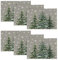 Artoid Mode Grau Kiefern Schneeflocken Weihnachten Platzsets 6er Set, 30x45cm Urlaub Winter Tischsets Waschbar Platzdeckchen Küche Party Deko