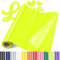 Sgooyir Plotterfolie Textil Neongelb, Flexfolie Plotter Textil, Textilien Transferfolie Plotter für T-Shirt, Hemd, DIY-Kleidung andere Stoffe 30.5 x 183cm