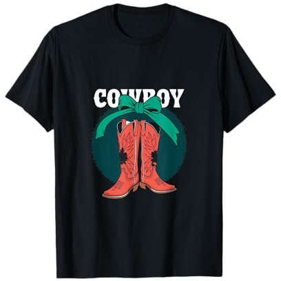 Coquette - Stivali da cowboy con fiocco rosa Y2K, per ragazze e donne Maglietta
