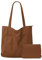 GASSDA Handtasche Damen Groß Shopper Tasche Damen Cord Tasche Tote Bag mit Reißverschluss für Arbeit Einkaufen Fitness Reisen (A-Dark Brown)
