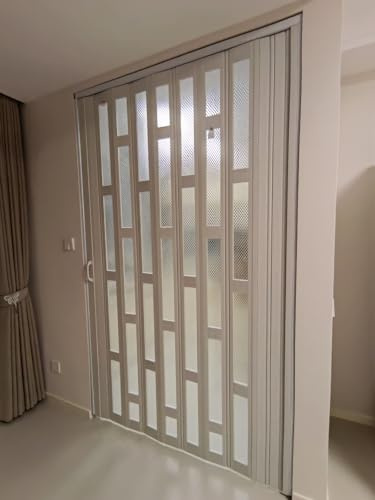 Schiebetür Falttür falttüren innentüren 80 72 60 48 42 39 38 36 30 Zoll Breite Türfalttüren, 200 180 170 160 150 120 100 Cm Schlafzimmer Küchen Schiebetrennwandtür, PVC-Tor Und Acrylglasscheibe(WxH 38