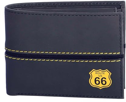 Route 66 Geldbörse für Herren, Geldbörse mit Geldbörse, Kartenetui für Herren, Ledergeldbörse mit RFID, Männer, Ledergeldbörse, Pablo