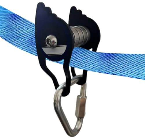 Zipline-Umlenkrollen-Set Slacklines – Zipline-Umlenkrollensystem, Stahl-slacklines-Umlenkrolle mit 6 Rollen | Spaß, einfache Installation, stark belastbares Seilrutschen-Zubehör für, Mädchen, K