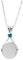 Silberne Muschel Halskette H2O Mermaid Melody Cosplay Anhänger Schmuck Metall Muschel Necklace (Blue)