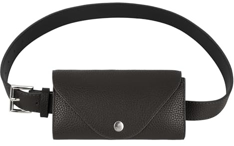 Meliyya Sac banane en cuir synthétique pour femme - Sac banane élégant - Pochette matelassée en treillis - Sac banane pour salle de sport, a-noir, Taille unique, Sac banane